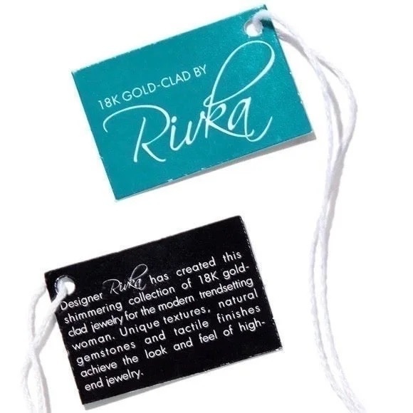 RIVKA FRIEDMAN 18K GOLD CLAD PENDANT NECKLACE LARIAT CHAIN STATEMENT NECKLACE - Picture 4 of 9